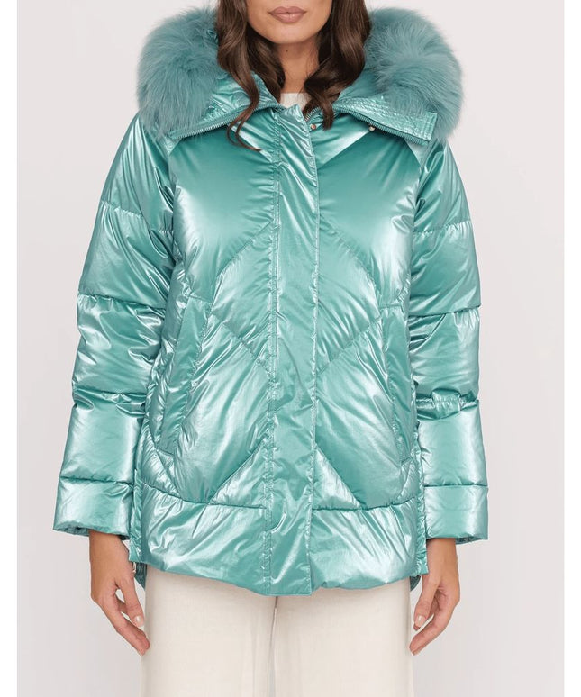 People Of Shibuya Light Blue Polyester Women Jacket