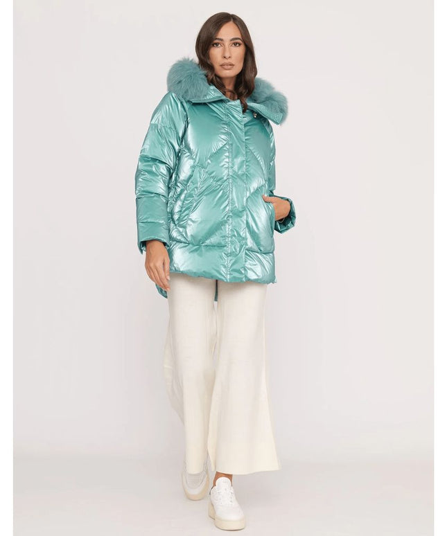 People Of Shibuya Light Blue Polyester Women Jacket