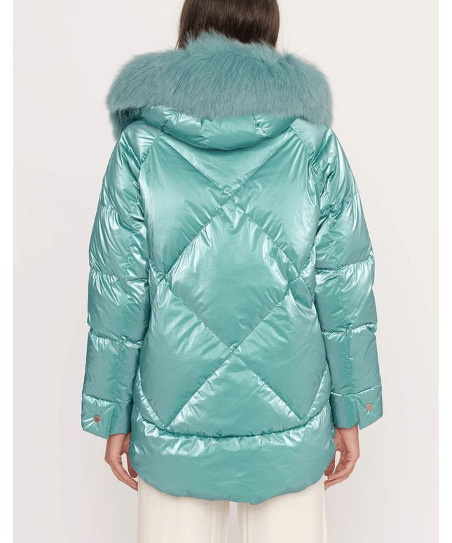People Of Shibuya Light Blue Polyester Women Jacket
