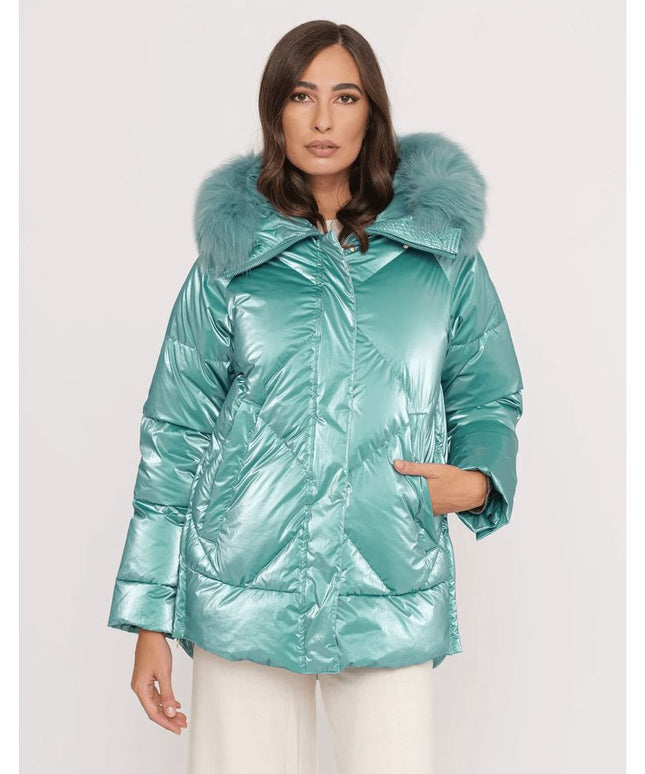 People Of Shibuya Light Blue Polyester Women Jacket