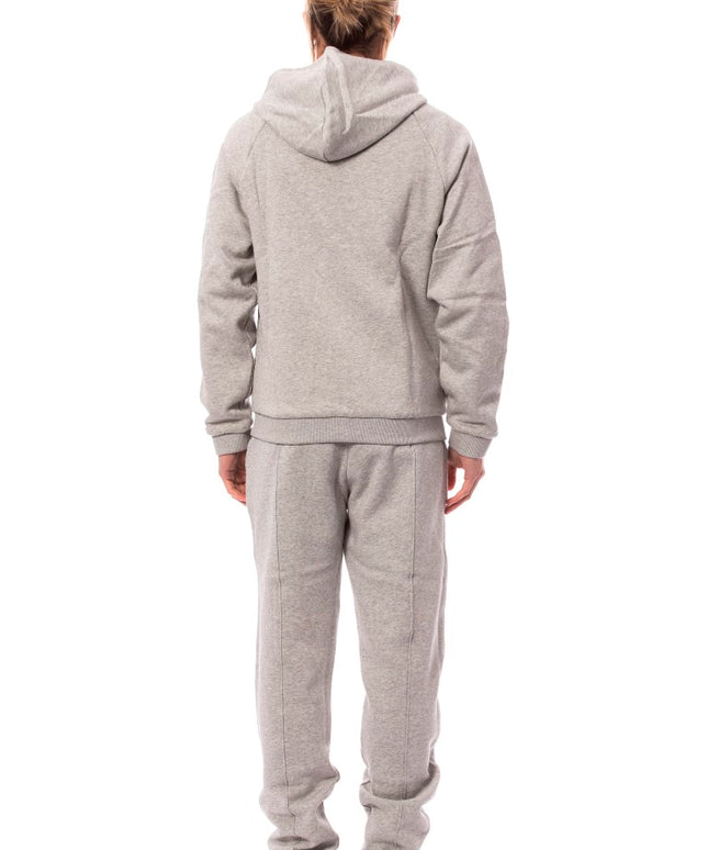 Billionaire Italian Couture Gray Cotton Hooded Sweatsuit