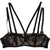 Dolce & Gabbana Black Floral Lace Nylon Balconcino Bra Underwear