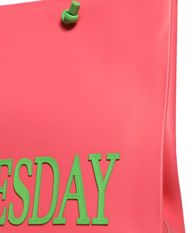 Alberta Ferretti Pink Leather Weekend Wednesday Shopping Tote Bag