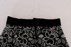 Dolce & Gabbana Floral Macramé Lace Crystal Button Skirt