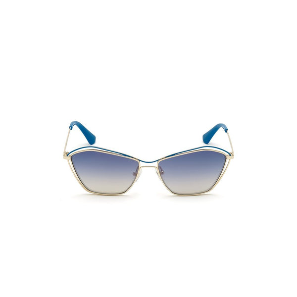 نظارات شمسية من Guess باللون الذهبي المعدني