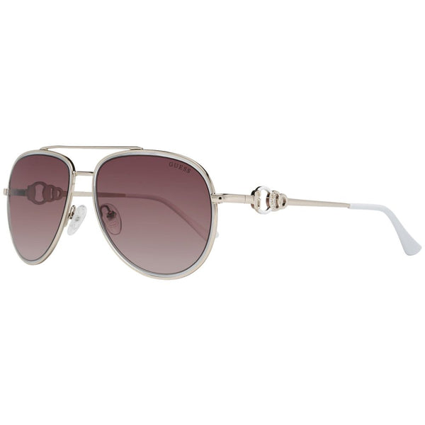 نظارات شمسية من Guess باللون الذهبي المعدني