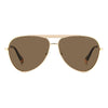 Polaroid Gold Stainless Steel Sunglasses