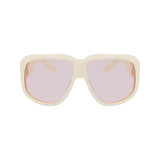 Longchamp White Acetate Sunglasses