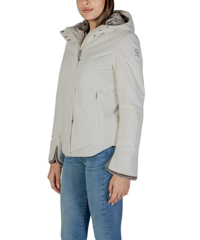 Suns Cream Polyester Jackets & Coat