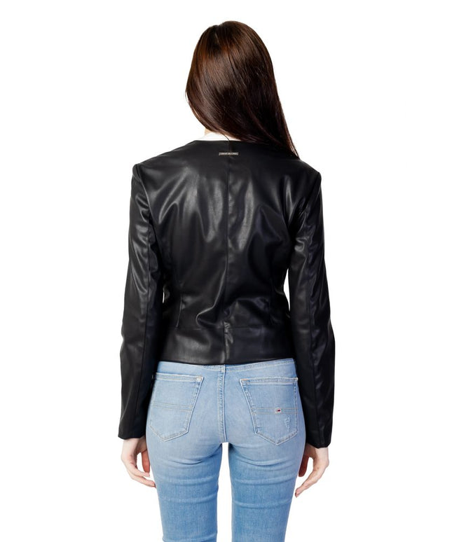 Armani Exchange Black Polyester Jackets & Coat