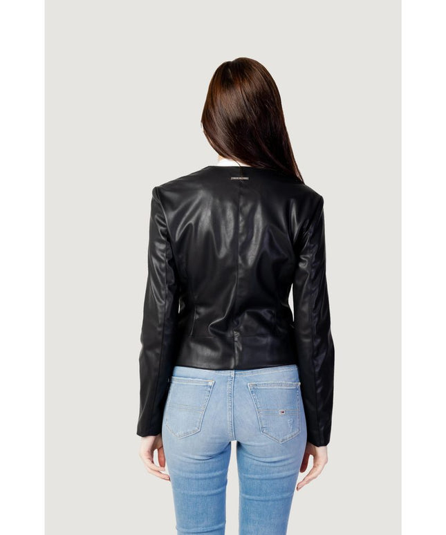 Armani Exchange Black Polyester Jackets & Coat
