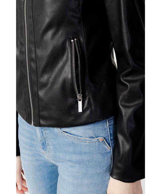 Armani Exchange Black Polyester Jackets & Coat