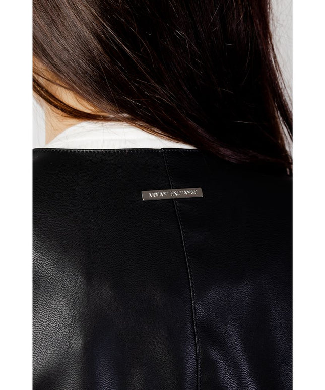 Armani Exchange Black Polyester Jackets & Coat