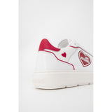 Love Moschino Red Polyethylene Low Top Sneakers