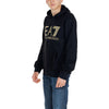 EA7 Emporio Armani Black Cotton Hoody