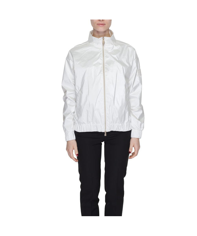 Suns White Polyester Jackets & Coat