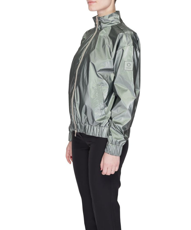 Suns Green Polyester Jackets & Coat