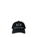 Armani Exchange Black Cotton Caps Baseball Hat