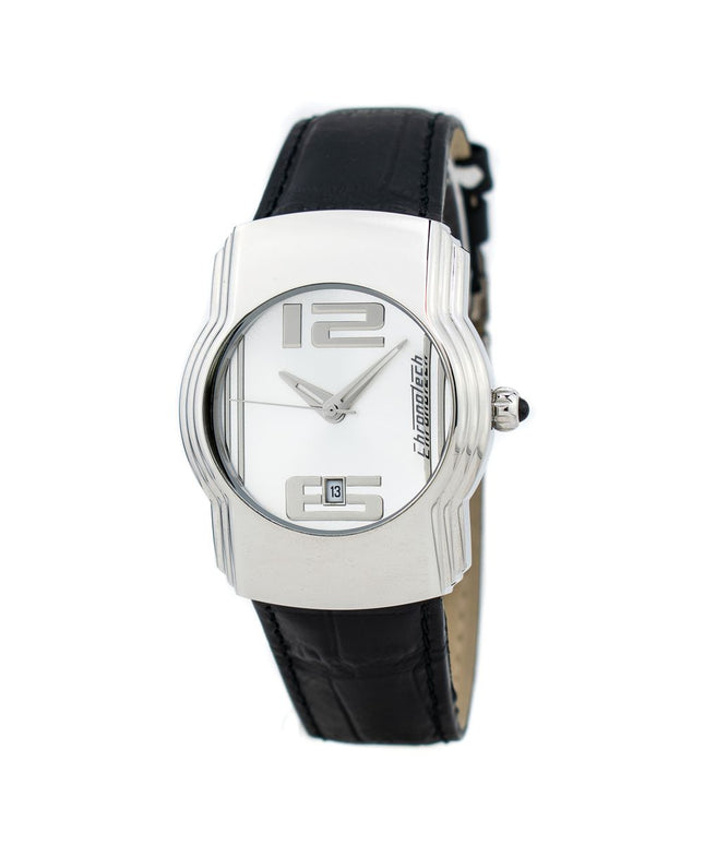 Chronotech Black Leather Watch