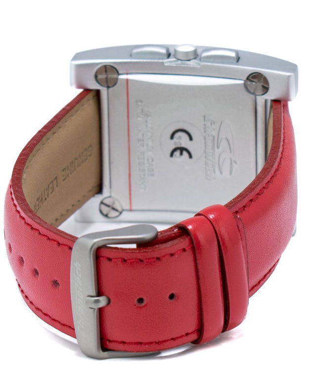 Chronotech Red Leather Watch