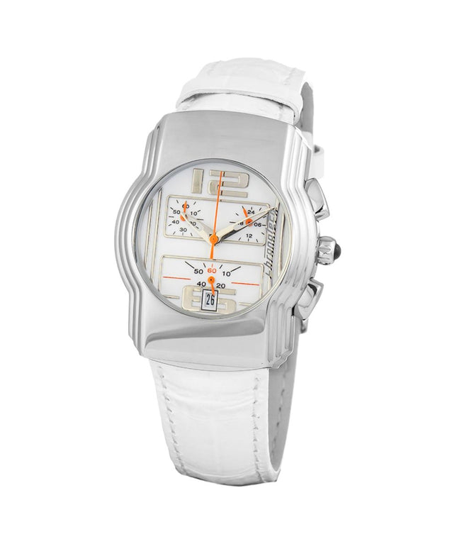 Chronotech White Leather Watch