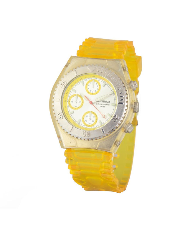 Chronotech Yellow Rubber Watch