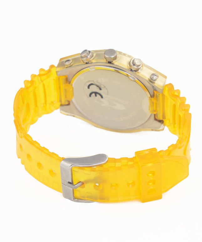 Chronotech Yellow Rubber Watch
