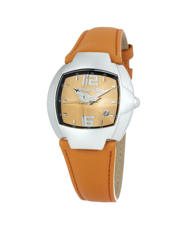 Chronotech Orange Leather Watch