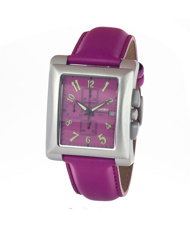 Chronotech Purple Leather Watch