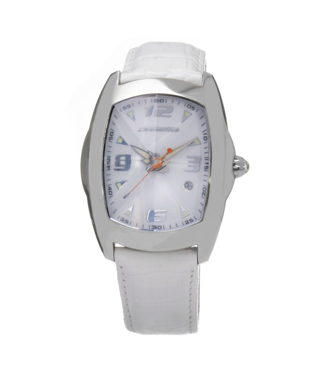 Chronotech White Leather Watch
