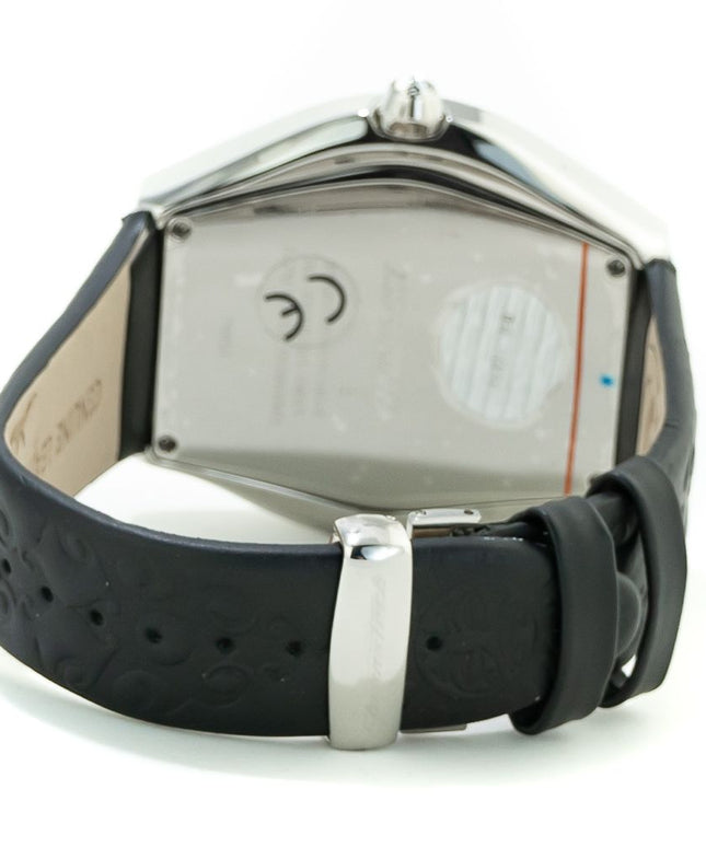 Chronotech Black Leather Watch
