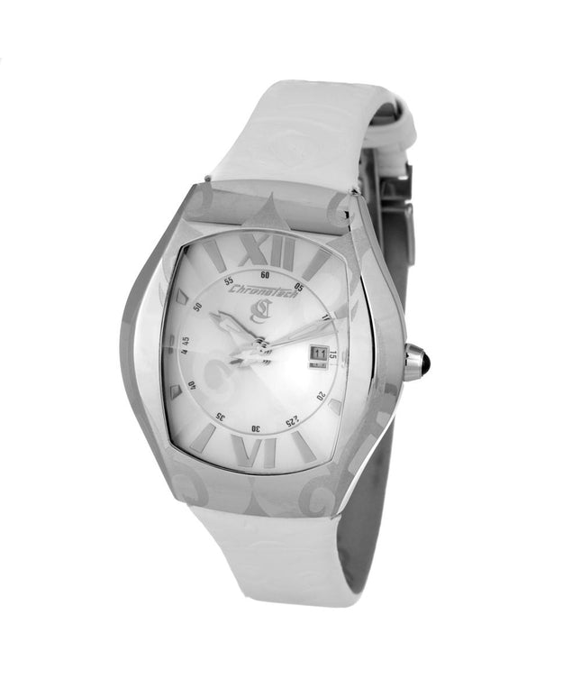 Chronotech White Leather Watch