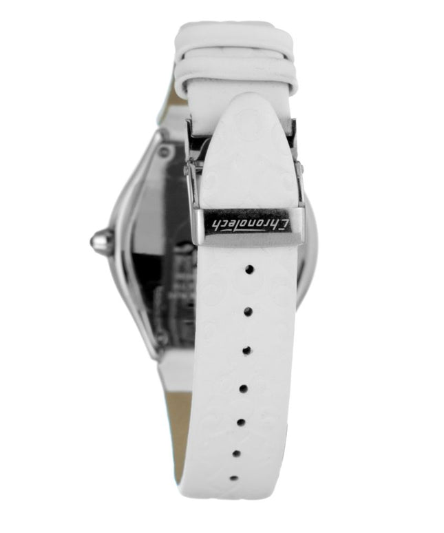 Chronotech White Leather Watch