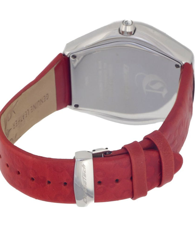 Chronotech Red Leather Watch