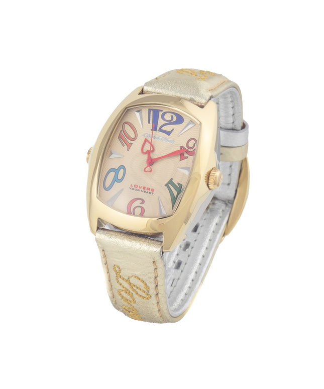 Chronotech Silver Leather Watch