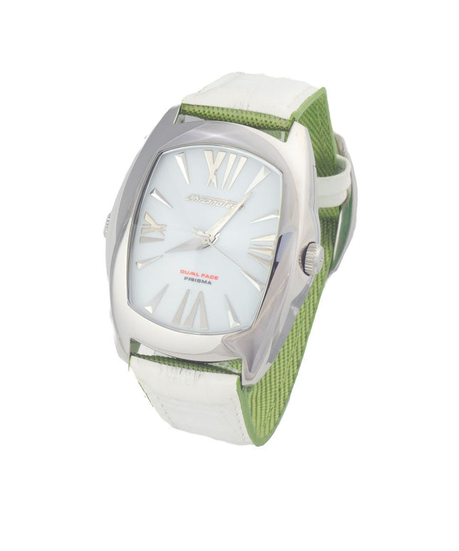 Chronotech Green Leather Watch