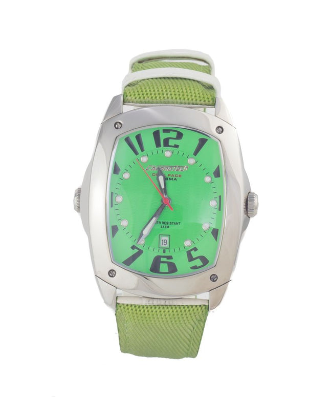 Chronotech Green Leather Watch
