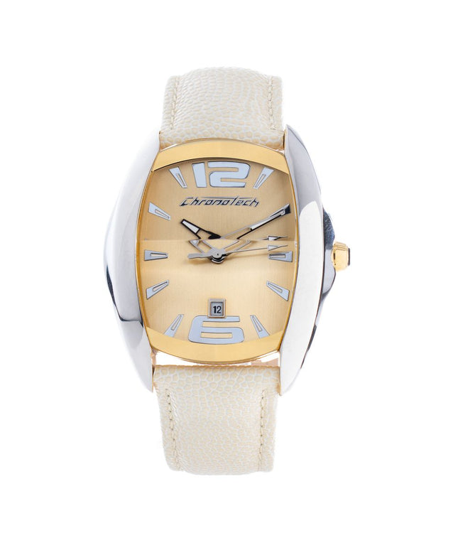 Chronotech Beige Leather Watch