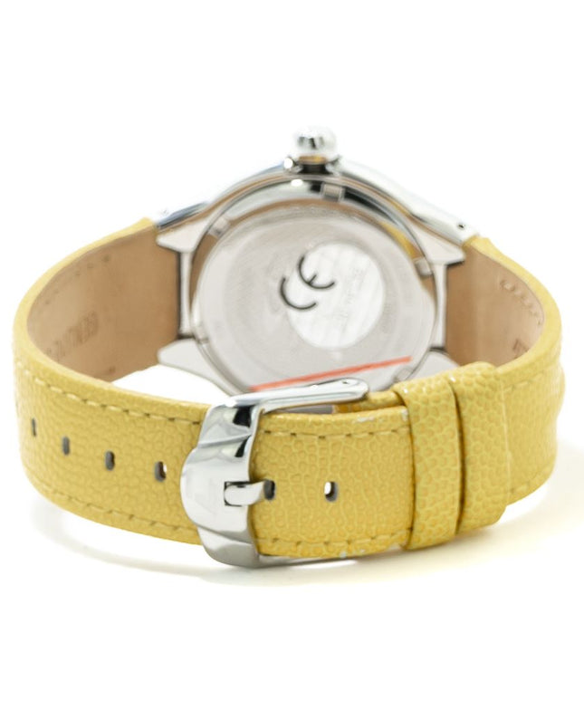 Chronotech Yellow Leather Watch