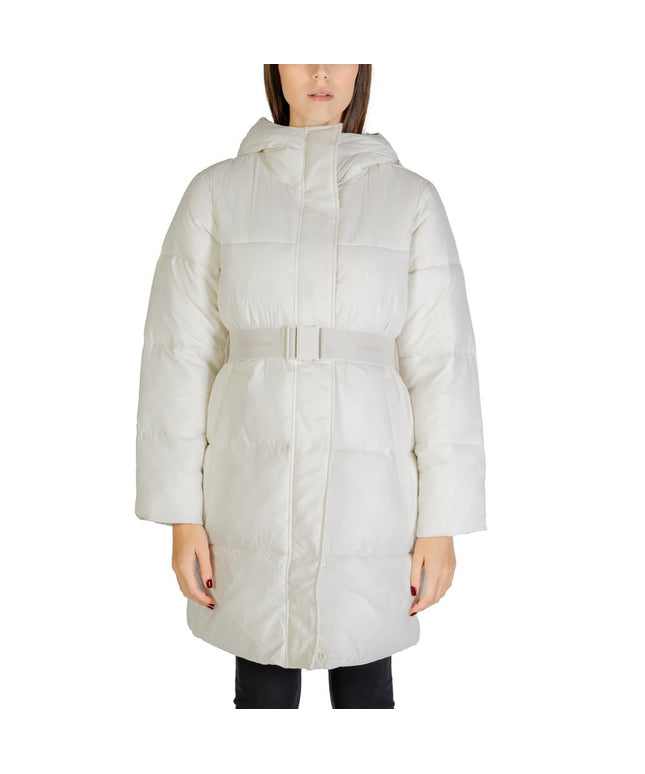 Calvin Klein Jeans Cream Nylon Jackets & Coat