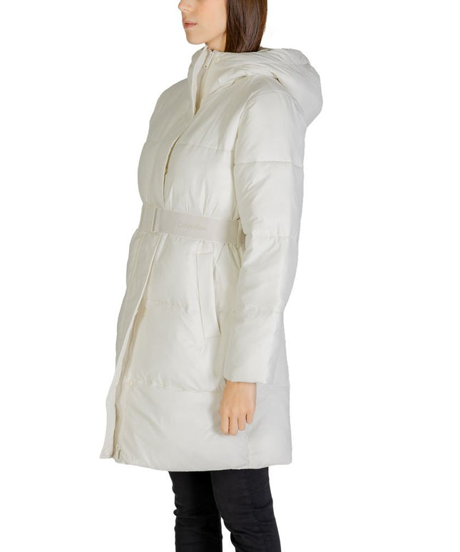 Calvin Klein Jeans Cream Nylon Jackets & Coat