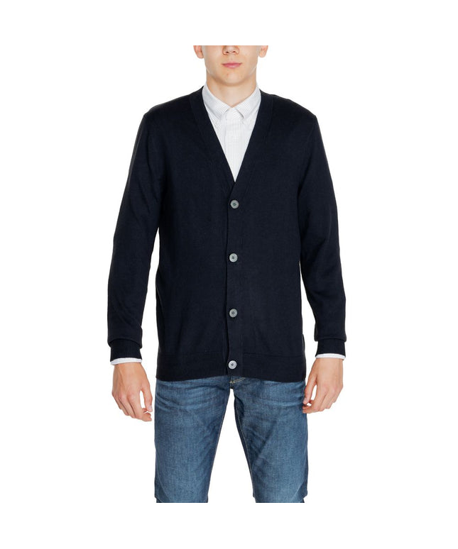 Jack Jones Black Cotton Cardigan