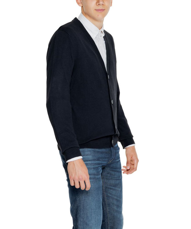 Jack Jones Black Cotton Cardigan