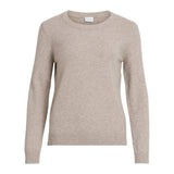 Vila Clothes Beige Viscose Sweatshirt