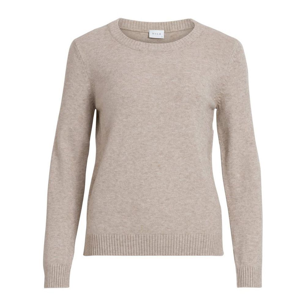 Vila Clothes Beige Viscose Sweatshirt
