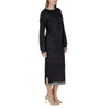 Vila Clothes Black Polyester Midi