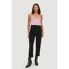 Vila Clothes Black Viscose Cropped Pant