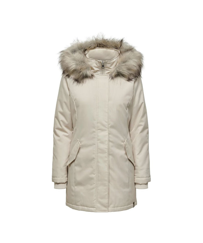 Only Beige Polyester Parka