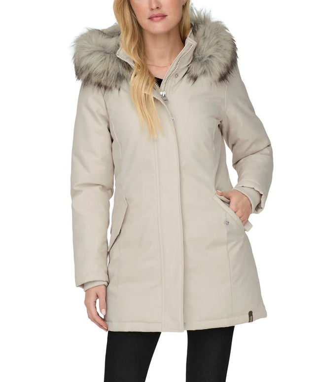 Only Beige Polyester Parka