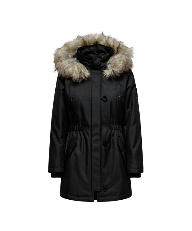 Only Black Polyester Parka